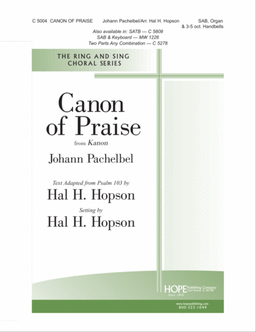 Canon of Praise 3-Part scores gallery preview page 1