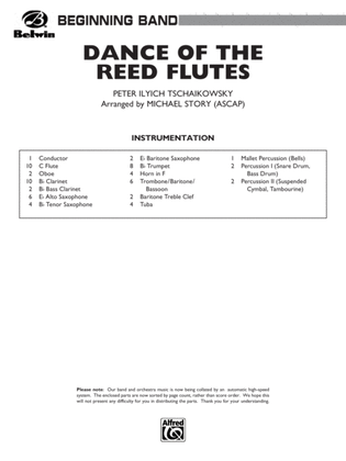 Book cover for Dance of the Reed Flutes: Score