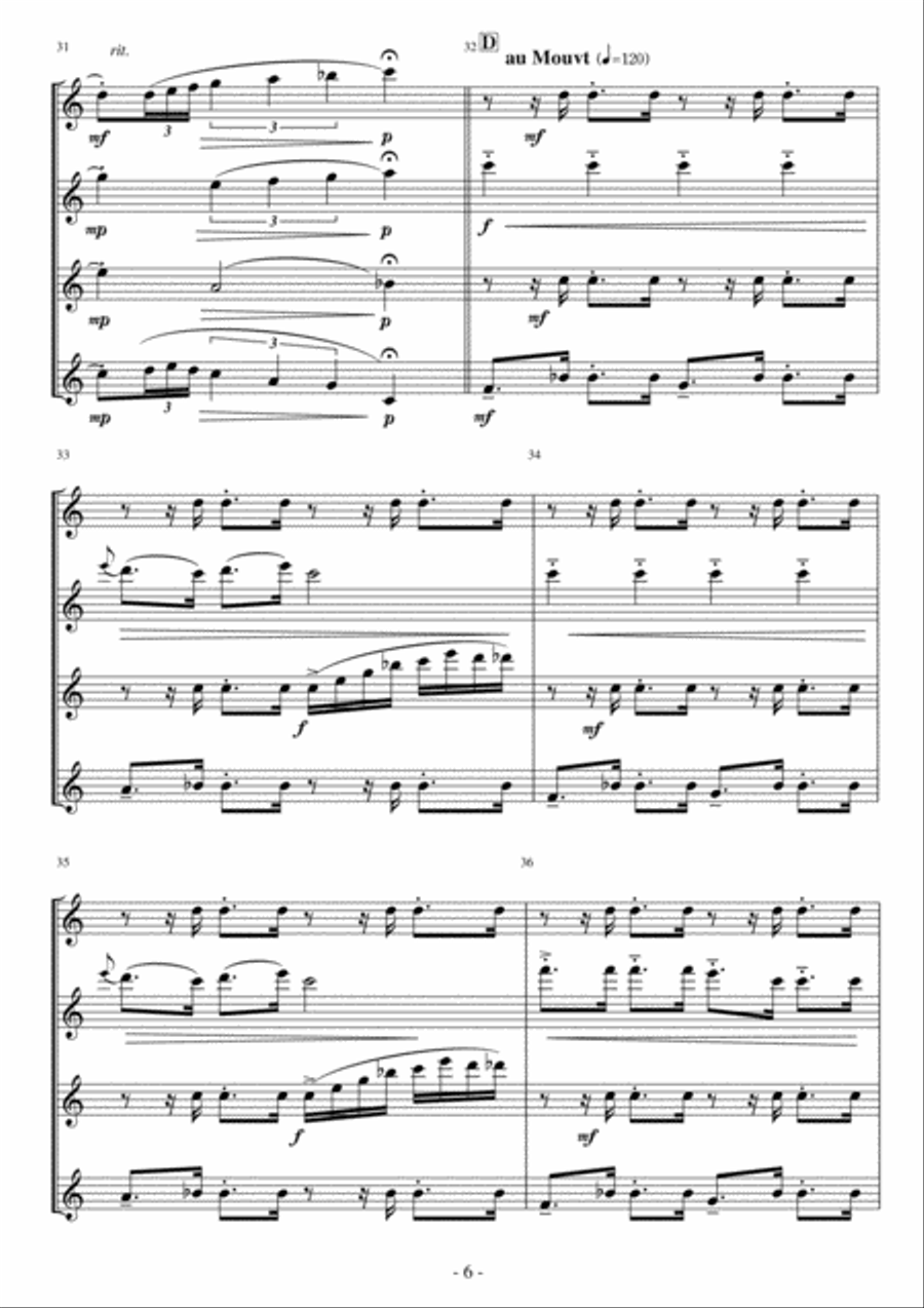 Scaramouche Woodwind Quartet scores gallery preview page 6