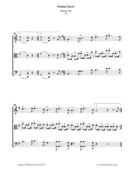 Mendelssohn: Wedding March for String Trio image number null