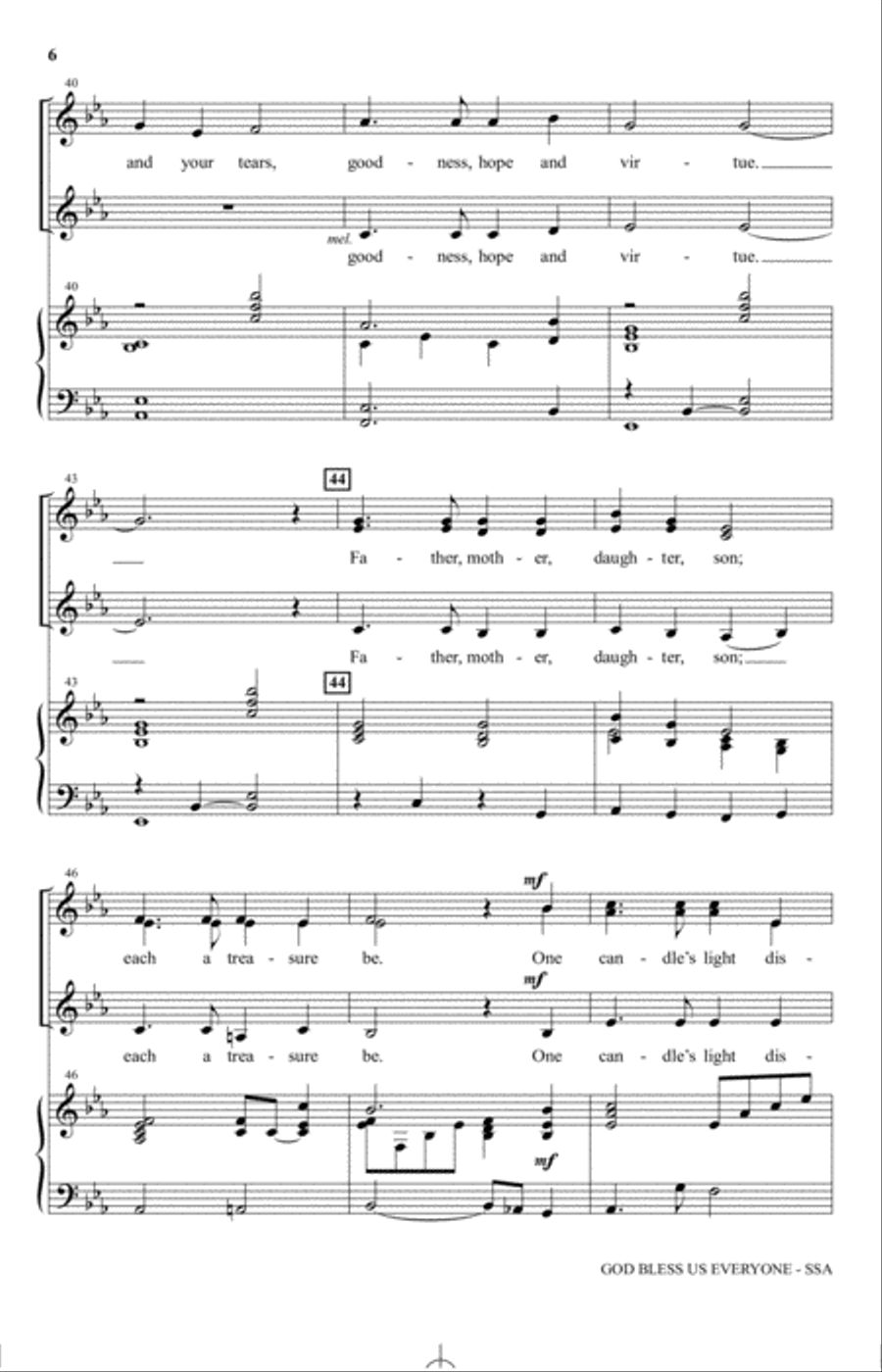 God Bless Us Everyone (from Disney's A Christmas Carol) (arr. Joseph M. Martin) SSA scores gallery preview page 5