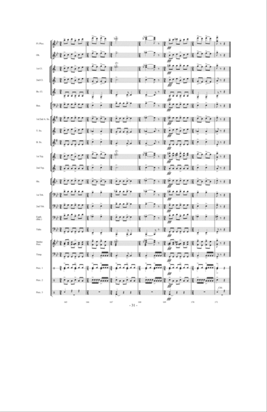 Saturn: The Ringed Planet Concert Band scores gallery preview page 30