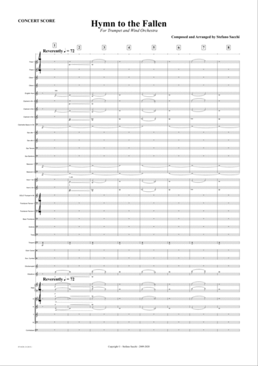 Hymn to the Fallen Hymn to the Fallen Concert Band scores gallery preview page 1