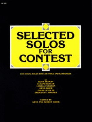 Book cover for Selected Solos for Contest - Low Voice
