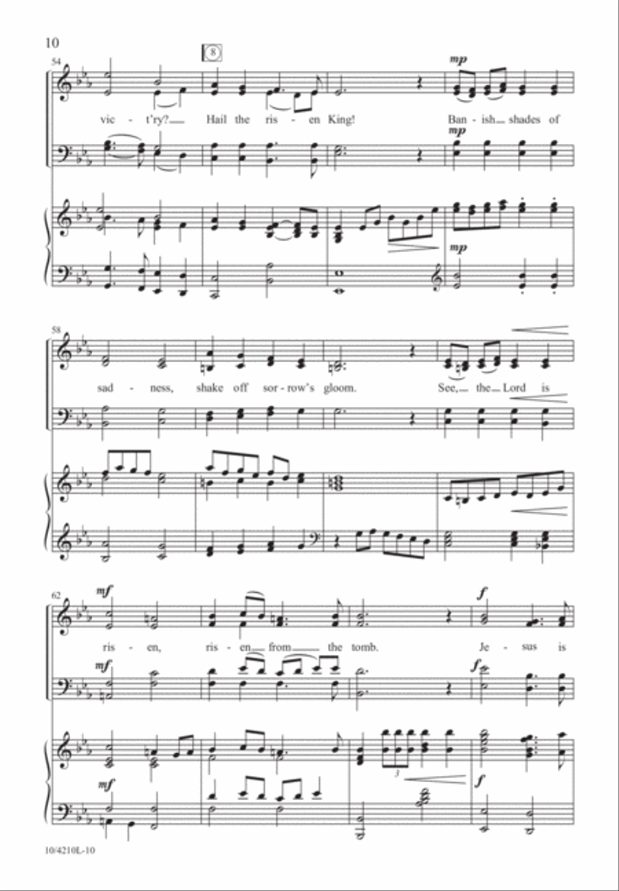 Christ Is Risen! Alleluia! 4-Part scores gallery preview page 10