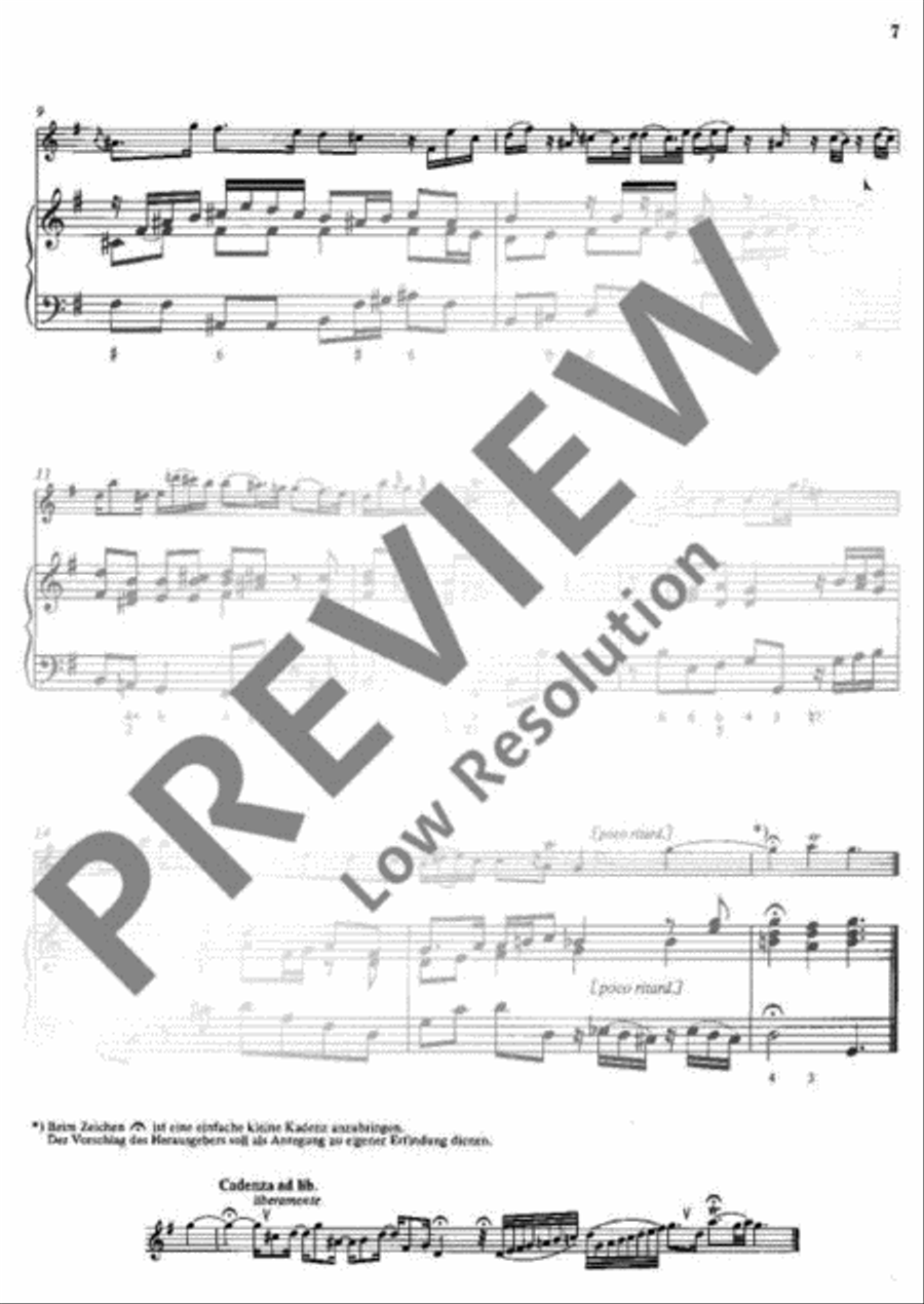 Sonata G major Flute scores gallery preview page 8