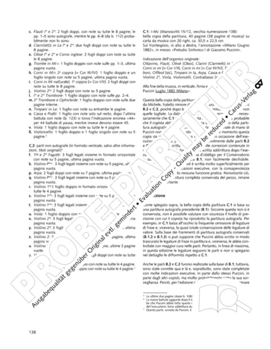 Edizione Nazionale delle Opere di Giacomo Puccini. II. Instrumental music; 1. Works for orchestra (vol. II/1) Score scores gallery preview page 185