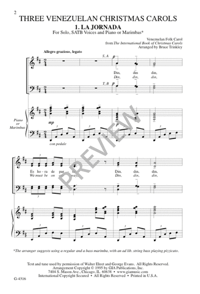 Three Venezuelan Christmas Carols image number null