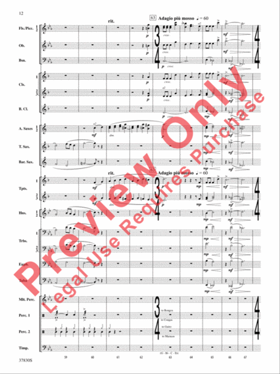 Yuletide Tapestry Concert Band scores gallery preview page 13