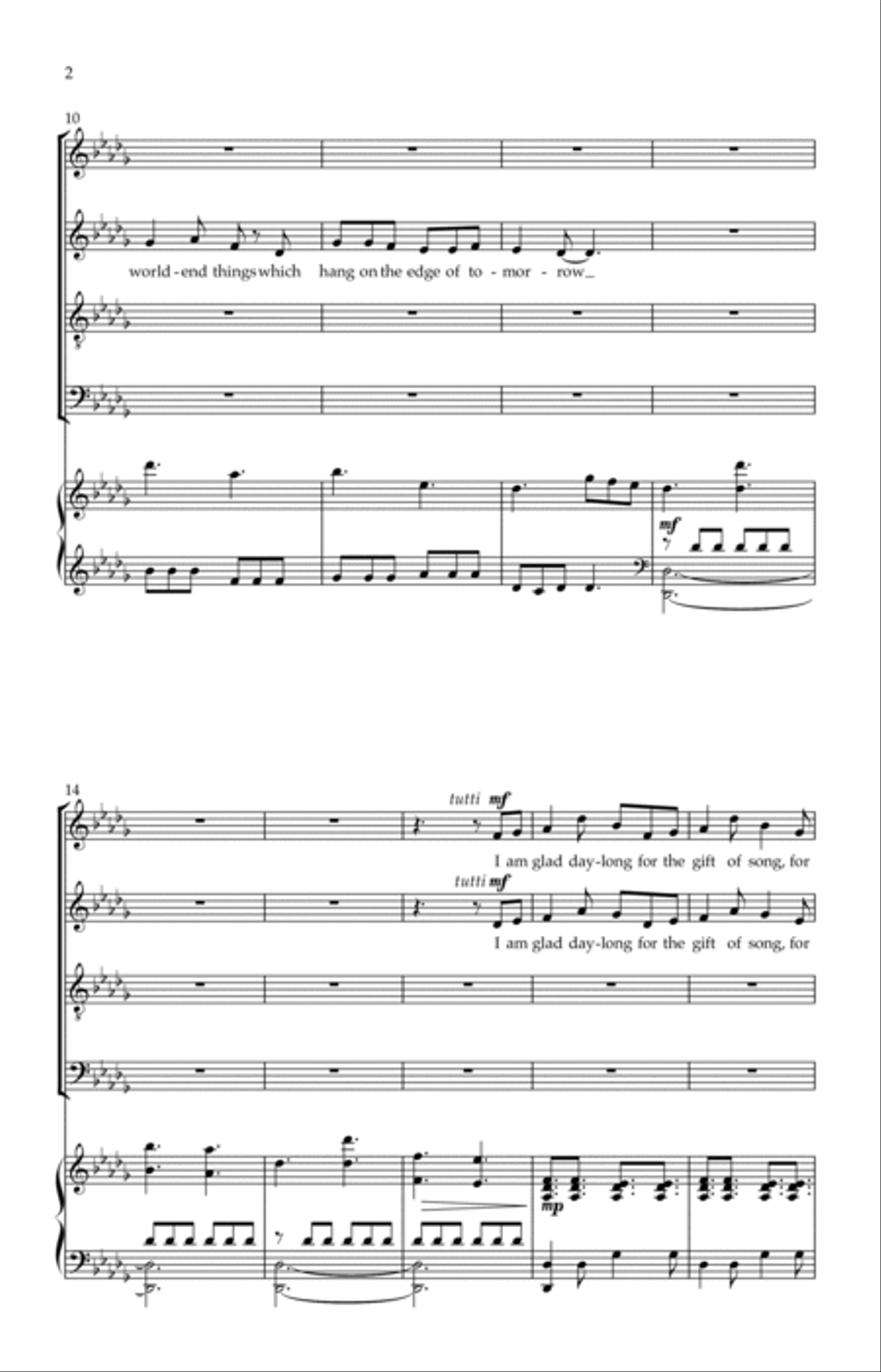 I Am Glad 4-Part scores gallery preview page 2