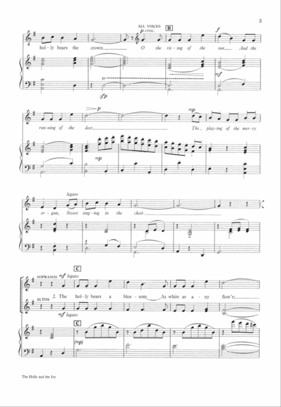 The holly and the ivy The holly and the ivy 4-Part scores gallery preview page 3