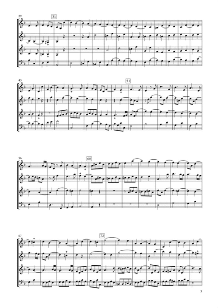 Sonata Op.34-5 for Clarinet Quartet Clarinet Quartet scores gallery preview page 3