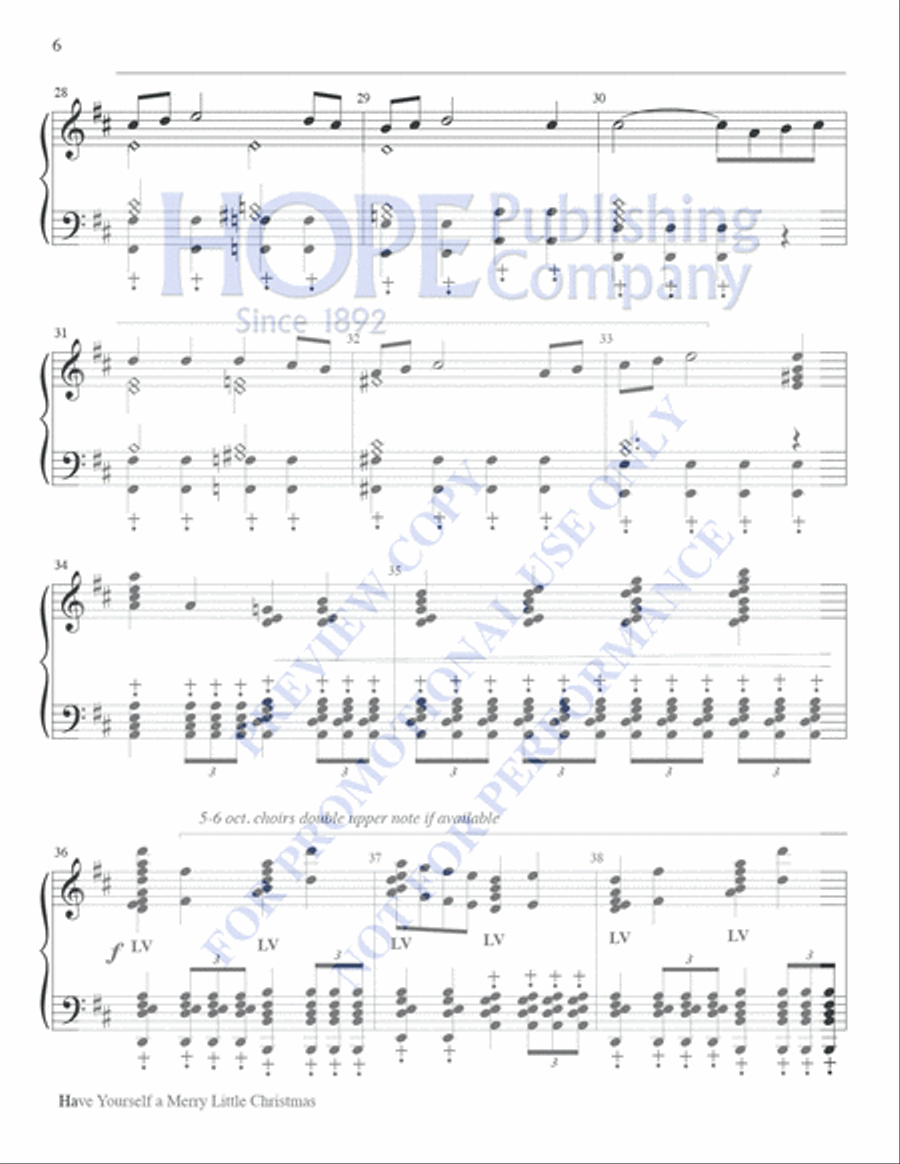 Have Yourself A Merry Little Christmas 5-Octaves scores gallery preview page 5