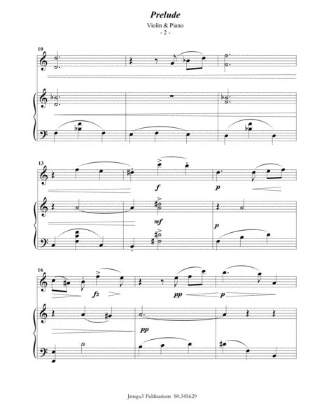 Scriabin: Prelude Op. 11 No. 2 for Violin & Piano image number null