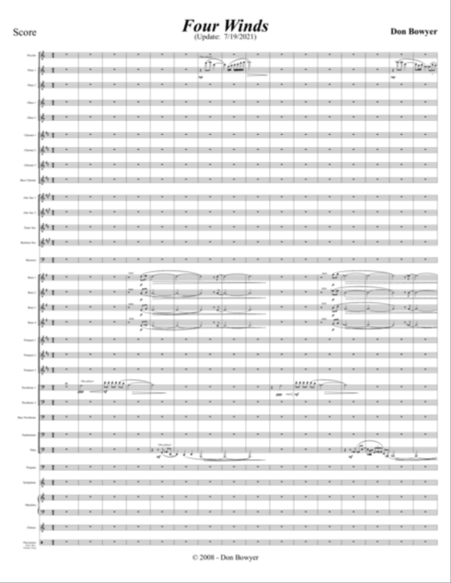 Four Winds Large Ensemble scores gallery preview page 2