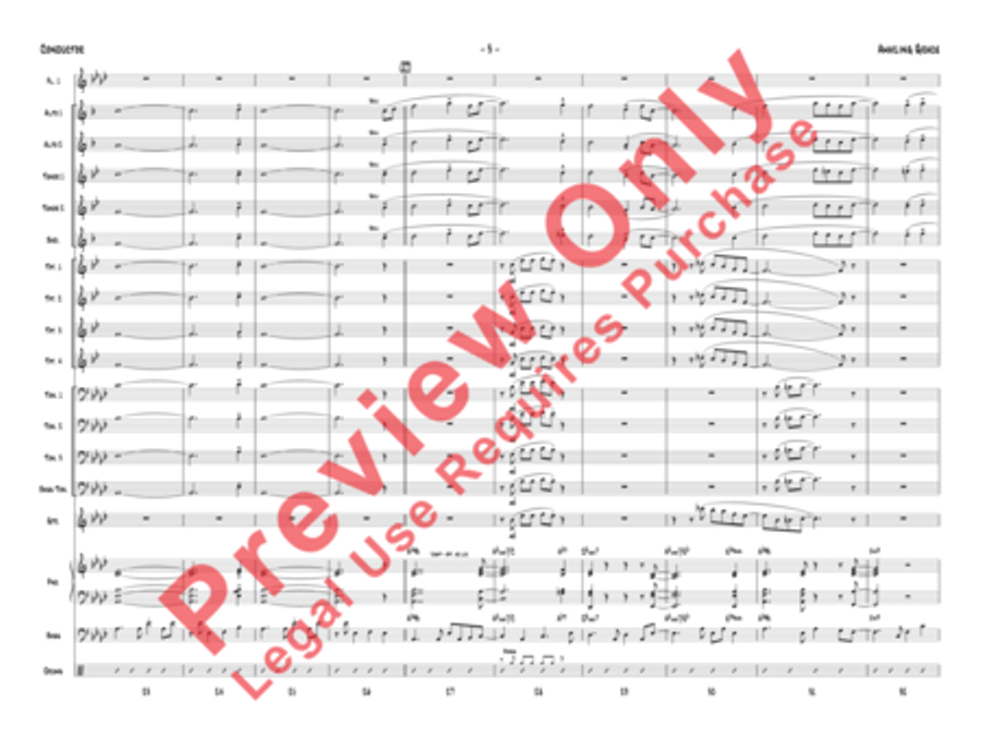 Amazing Grace (Score only) Jazz Ensemble scores gallery preview page 7