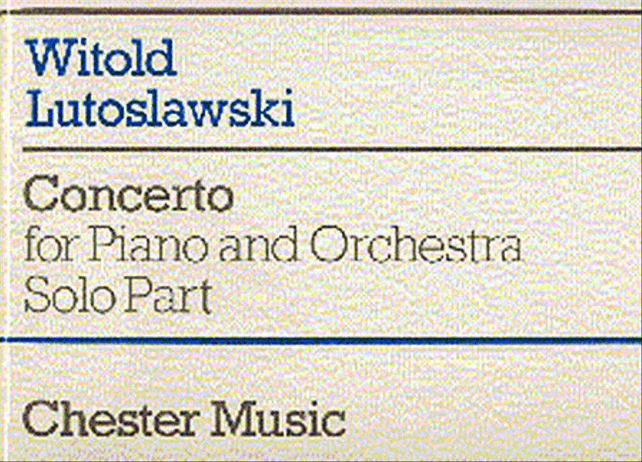 Concerto for Piano and Orchestra Orchestra scores gallery preview page 1