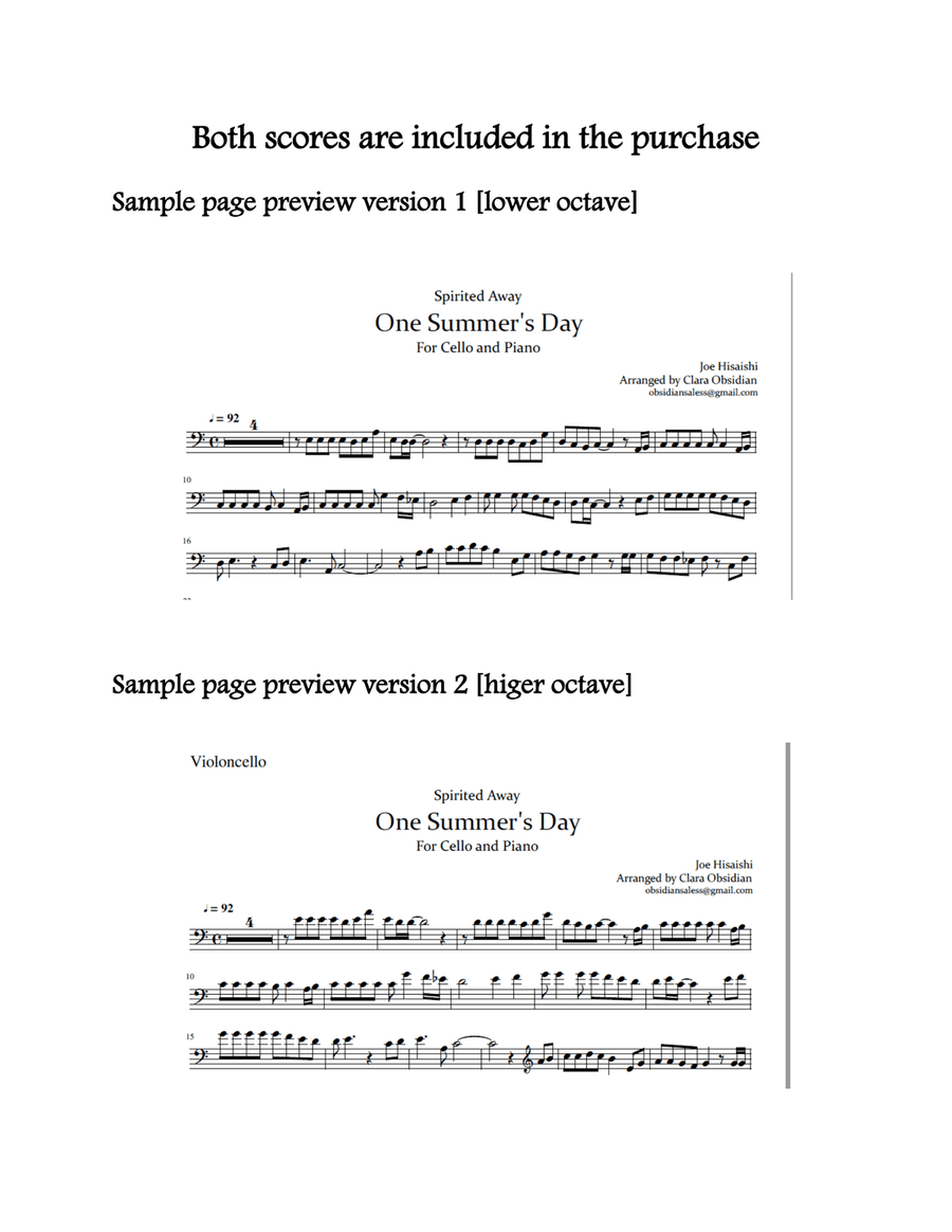 One Summer's Day One Summer's Day Piano scores gallery preview page 2