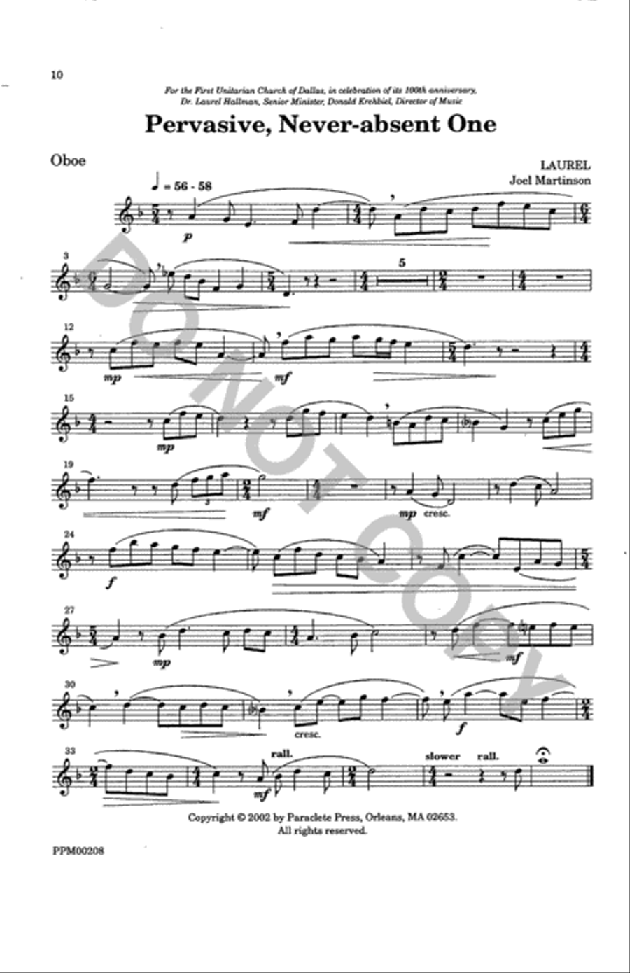 Pervasive Never-absent One 4-Part scores gallery preview page 11