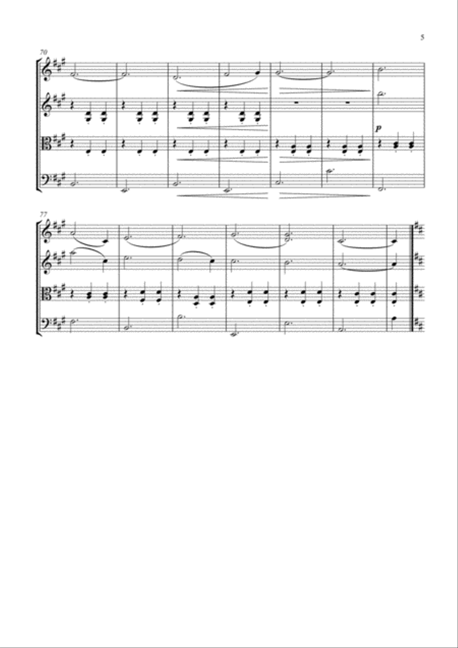 Waldteufel: Skater's Waltz (string quartet) String Quartet scores gallery preview page 5