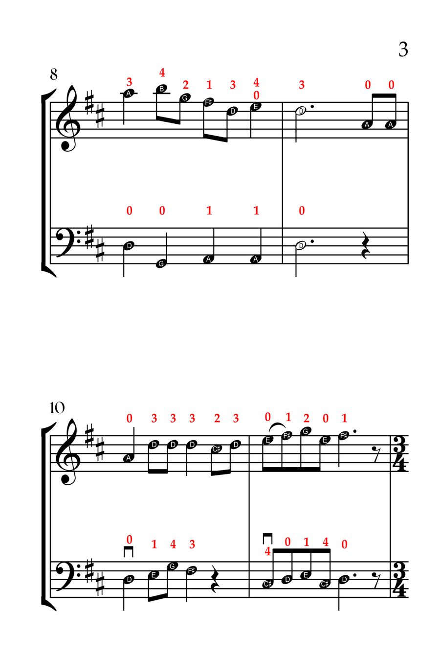 The Twelve Days of Christmas (VIOLIN AND CELLO - EASY LEVEL) String Duet scores gallery preview page 4
