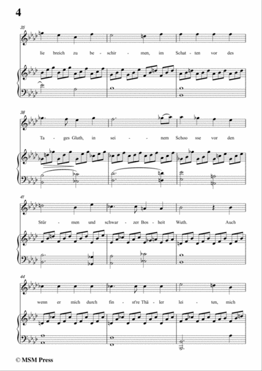 Schubert-Der Gute Hirte,in A flat Major,for Voice&Piano Voice scores gallery preview page 6