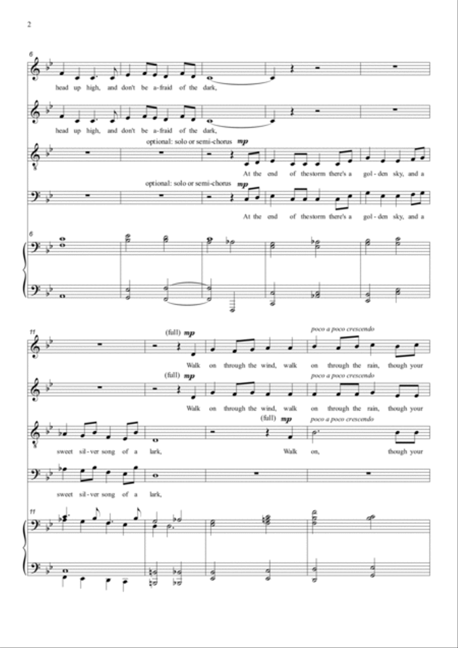 You'll Never Walk Alone 4-Part scores gallery preview page 2