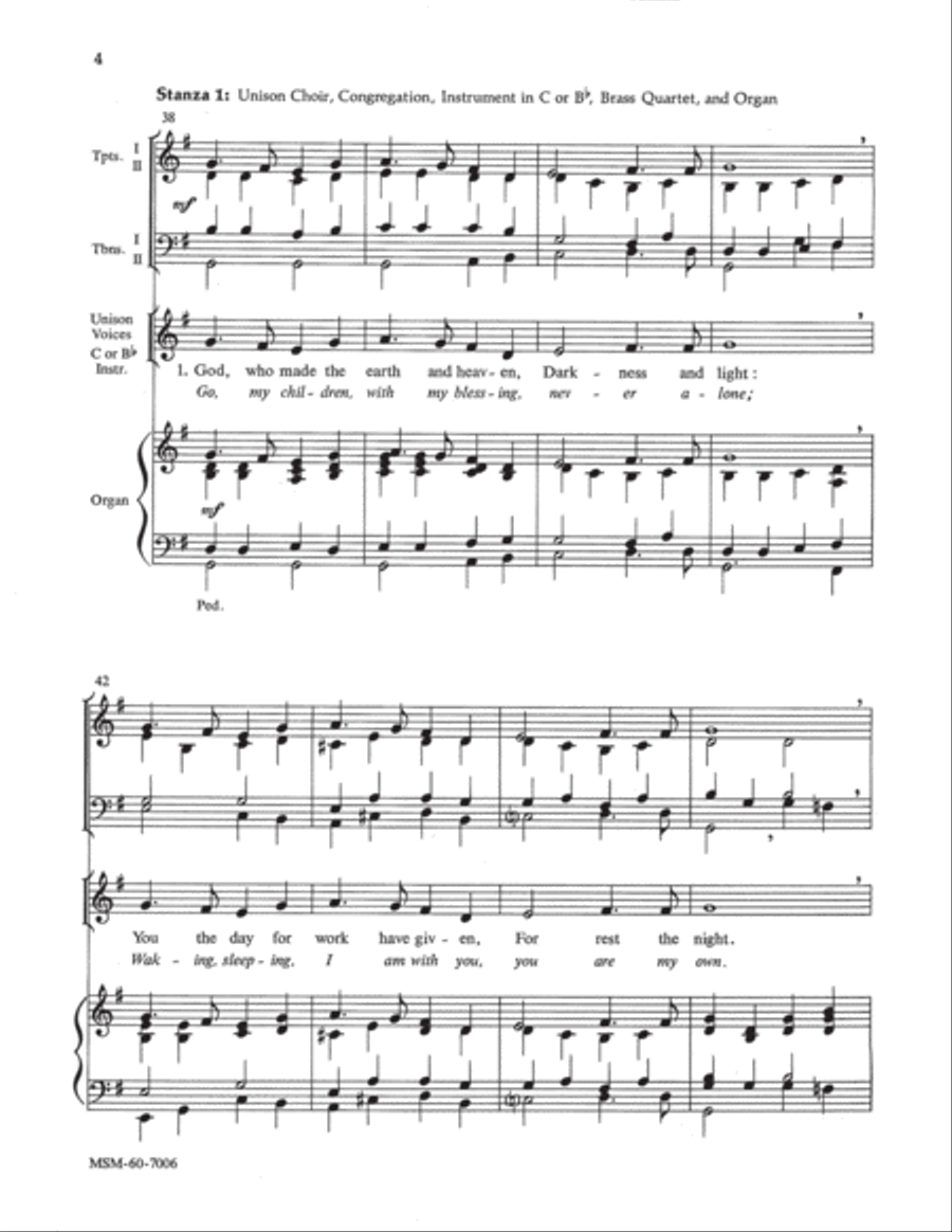Go, My Children, with My Blessing God, Who Made the Earth and Heaven Choir scores gallery preview page 4