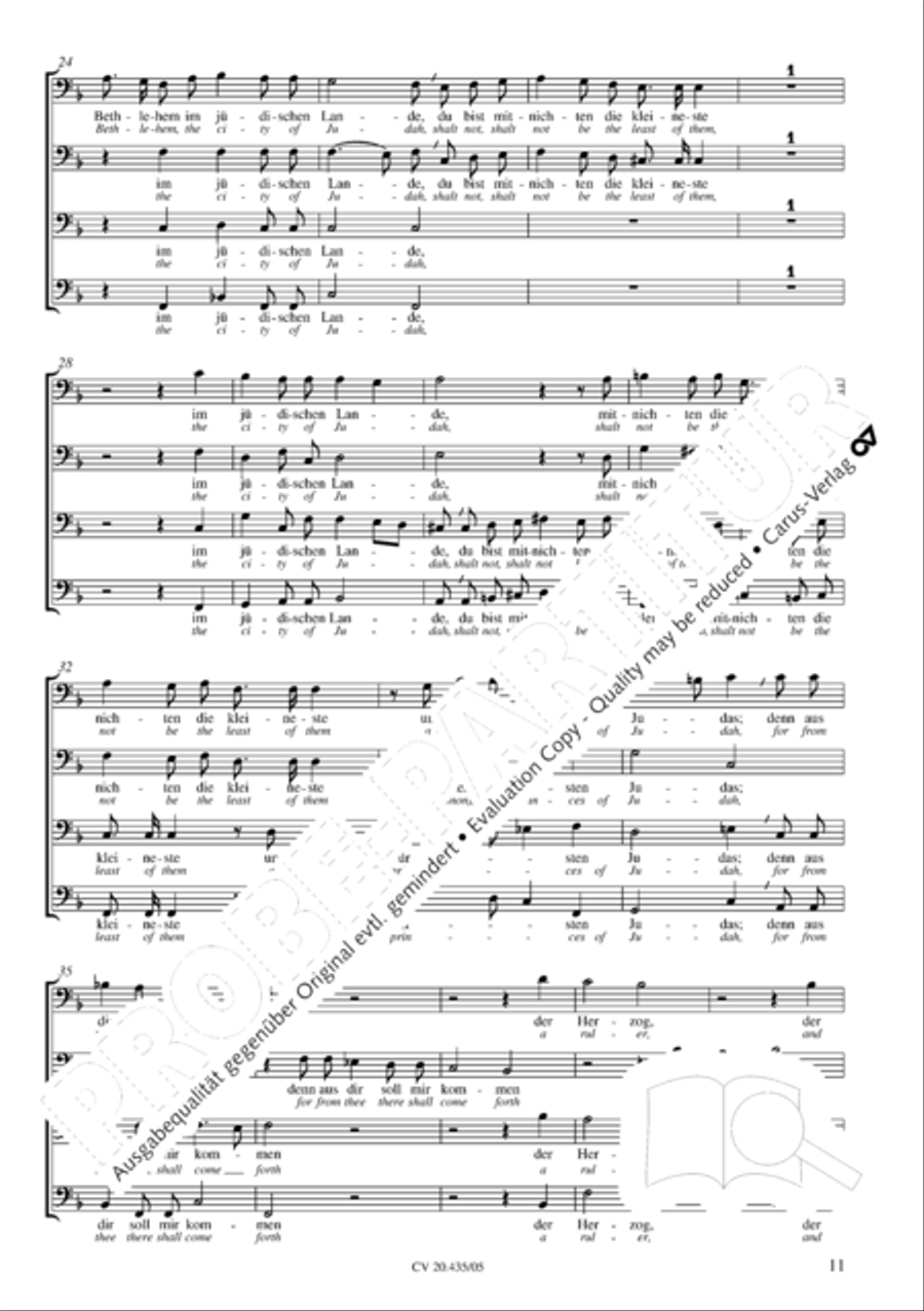 Christmas History (Weihnachts-Historie, SWV 435) Choir scores gallery preview page 12