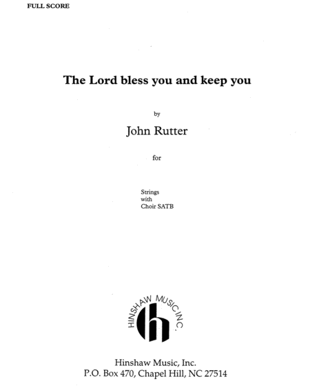 John Rutter: The Lord Bless You and Keep You