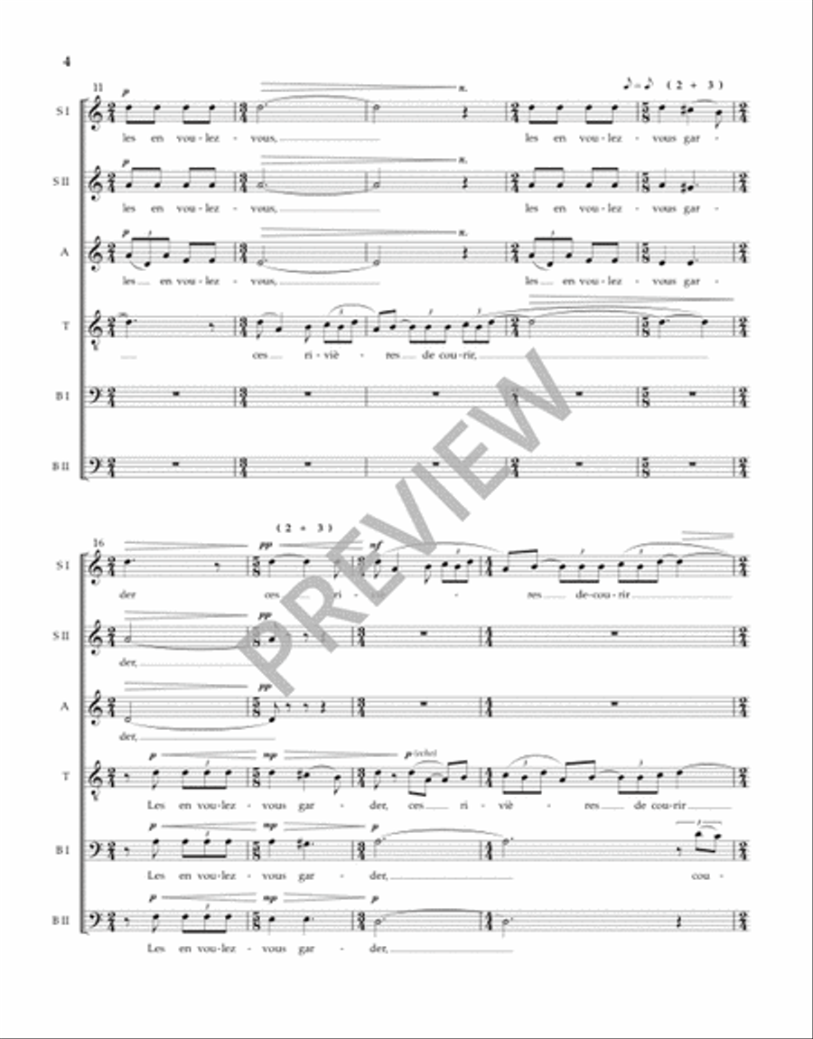 Trois Chansons Trois Chansons Divisi scores gallery preview page 5