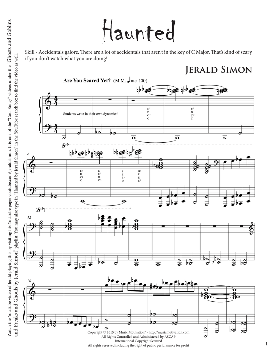 Haunted Piano Method - Digital Sheet Music page 2
