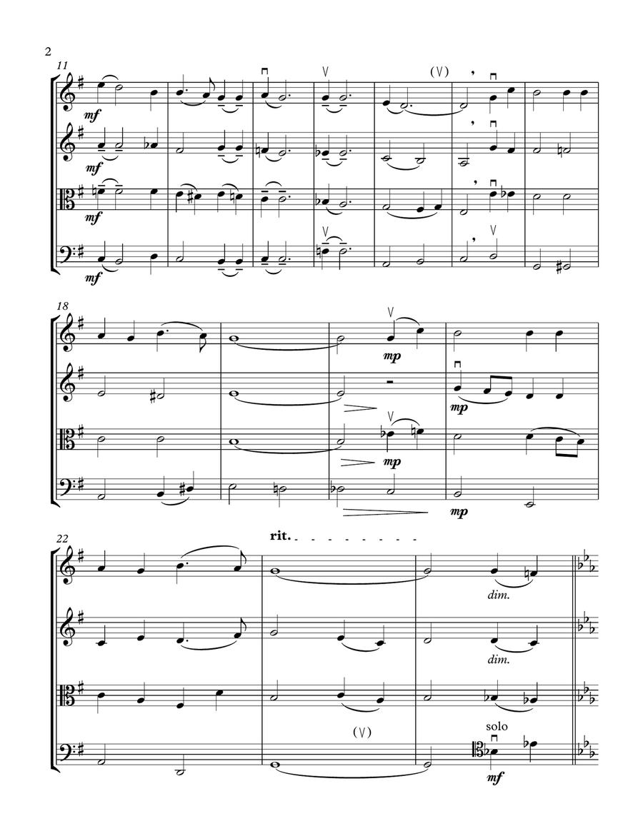 Were You There? - for String Quartet String Quartet scores gallery preview page 2
