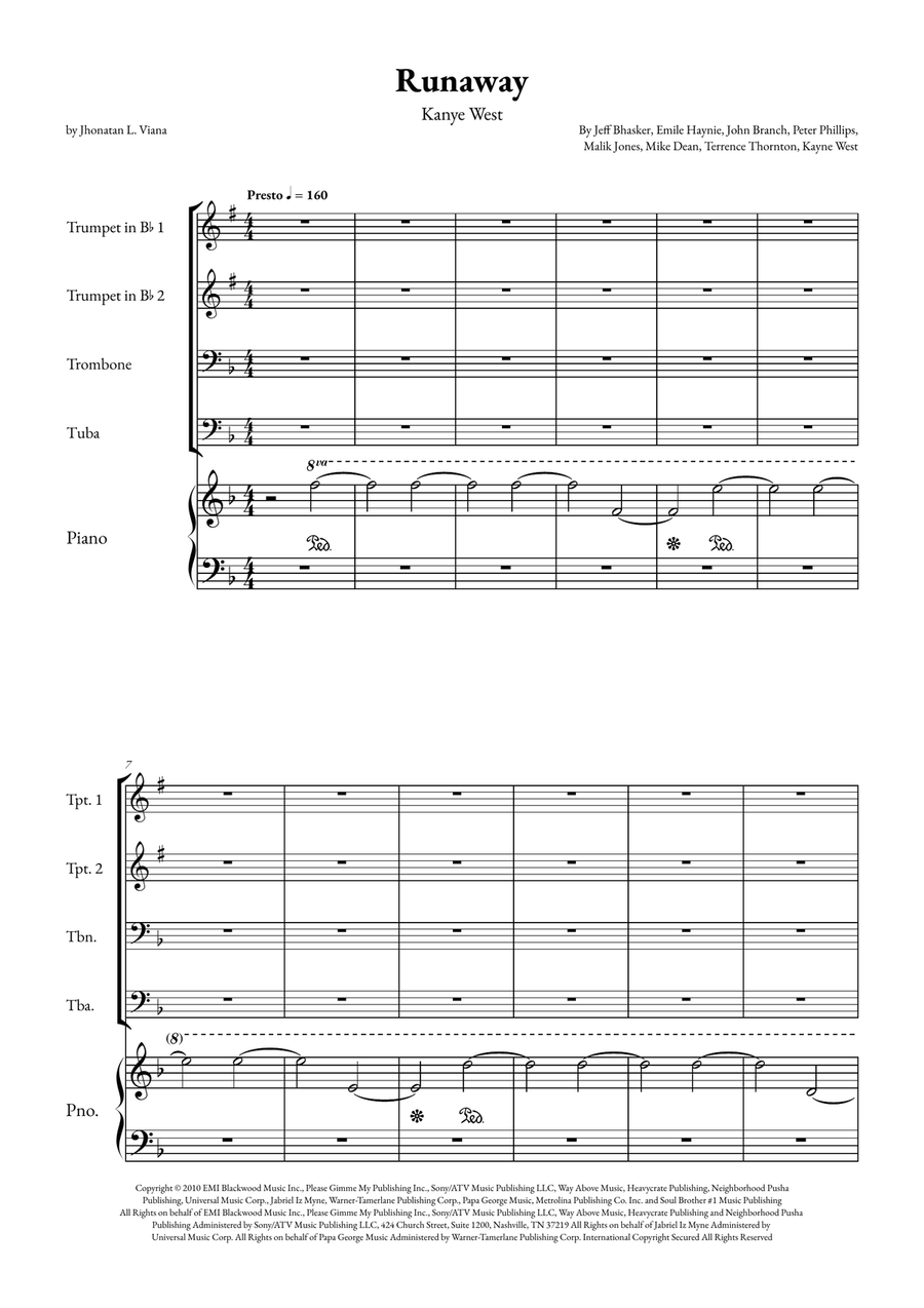 Runaway Small Ensemble scores gallery preview page 1