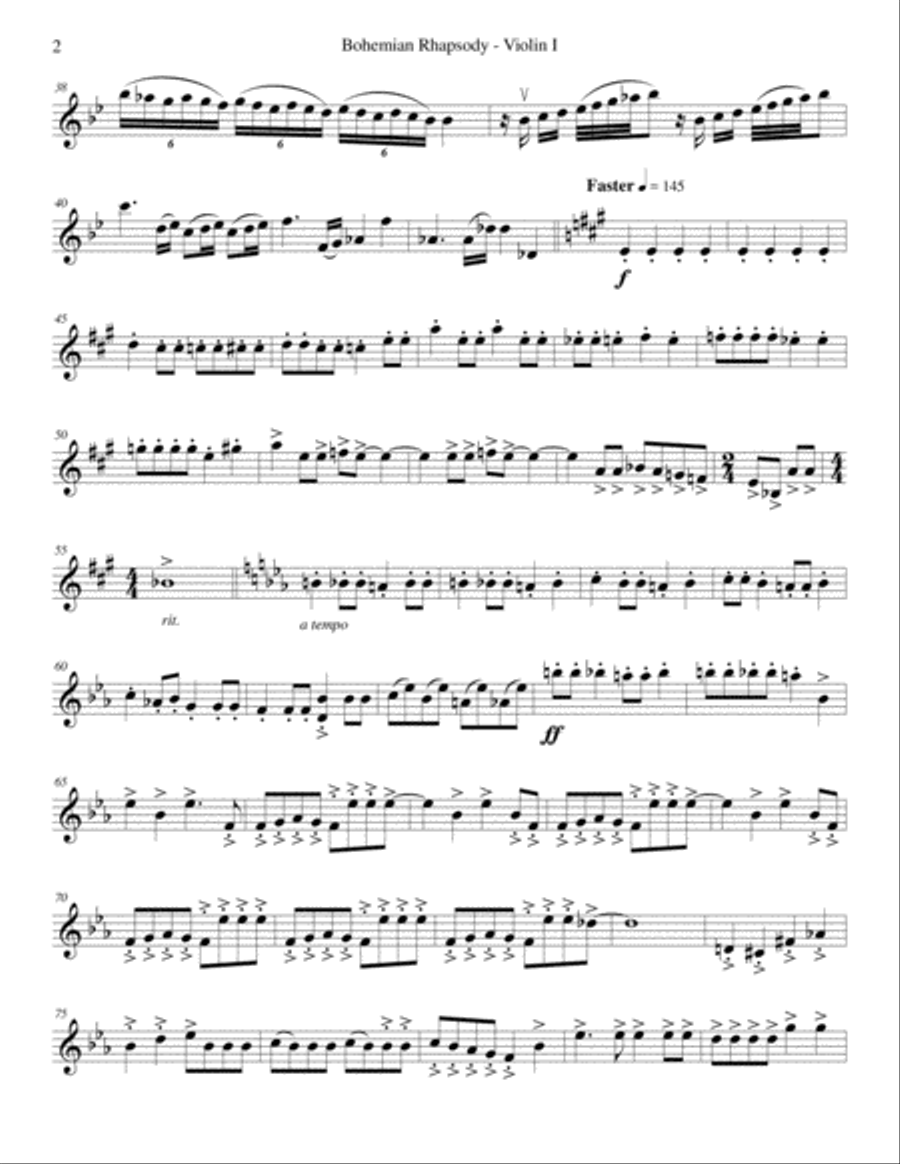 Bohemian Rhapsody Bohemian Rhapsody String Quintet scores gallery preview page 2