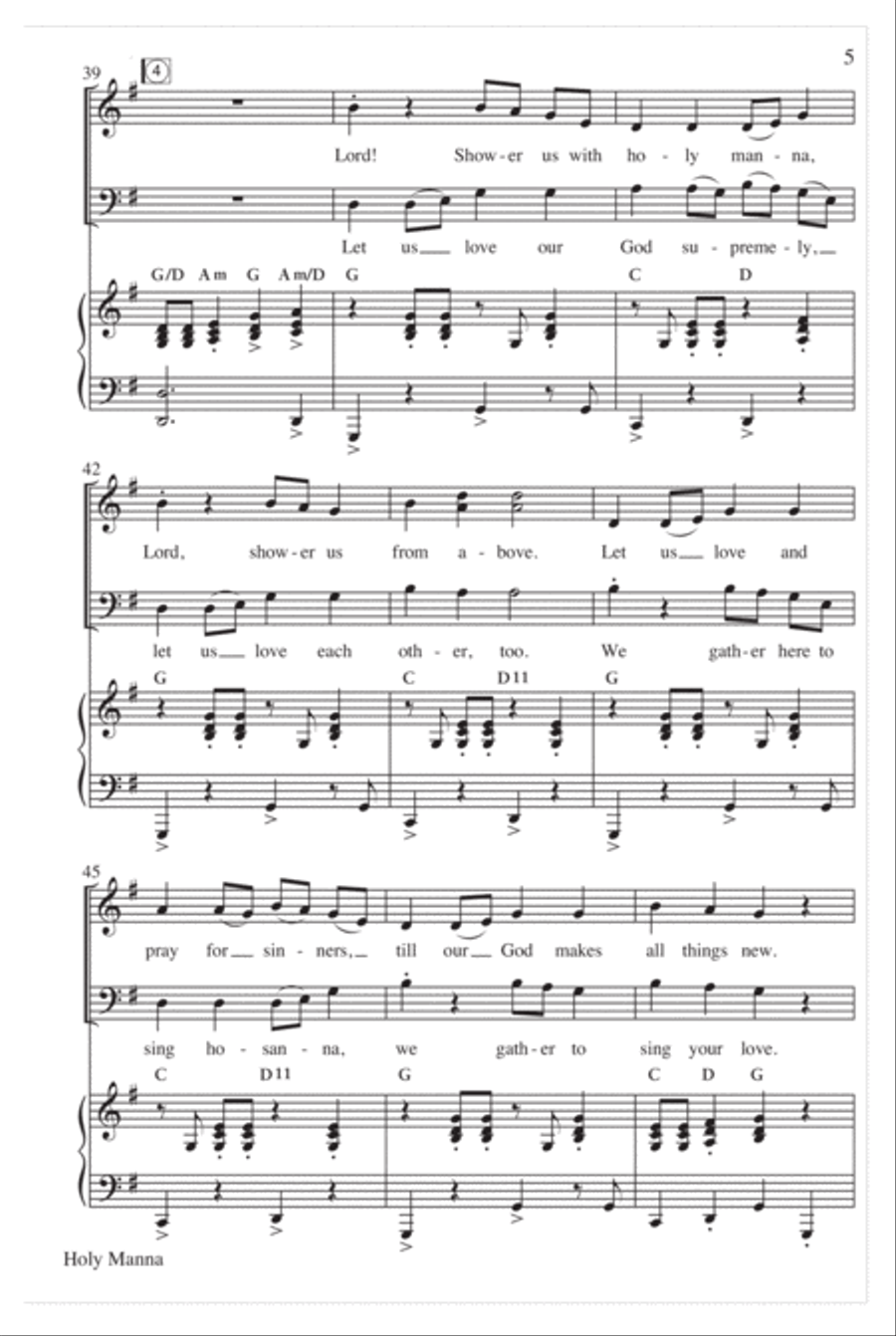 Holy Manna Holy Manna 3-Part scores gallery preview page 6