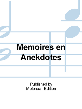 Book cover for Memoires en Anekdotes