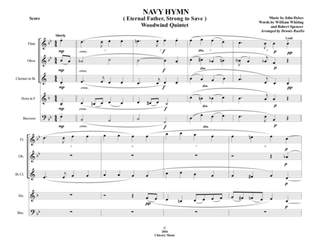 Navy Hymn (Eternal Father, Strong to Save) - Woodwind Quintet - Intermediate