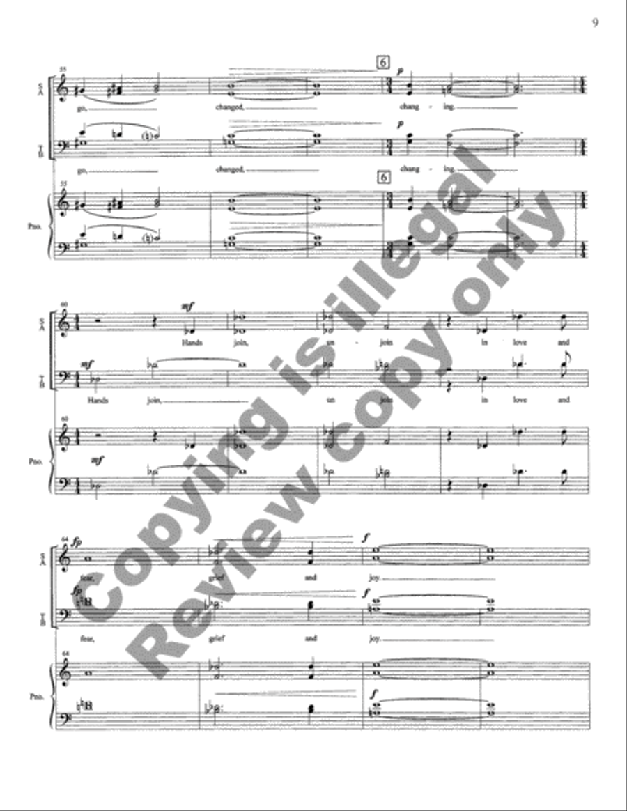 Within the Circles of Our Lives (Piano/Vocal Score) 4-Part scores gallery preview page 9