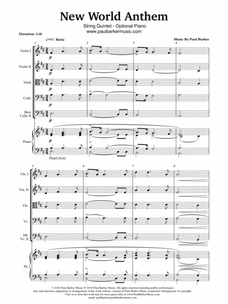 New World Anthem (String Quintet) image number null