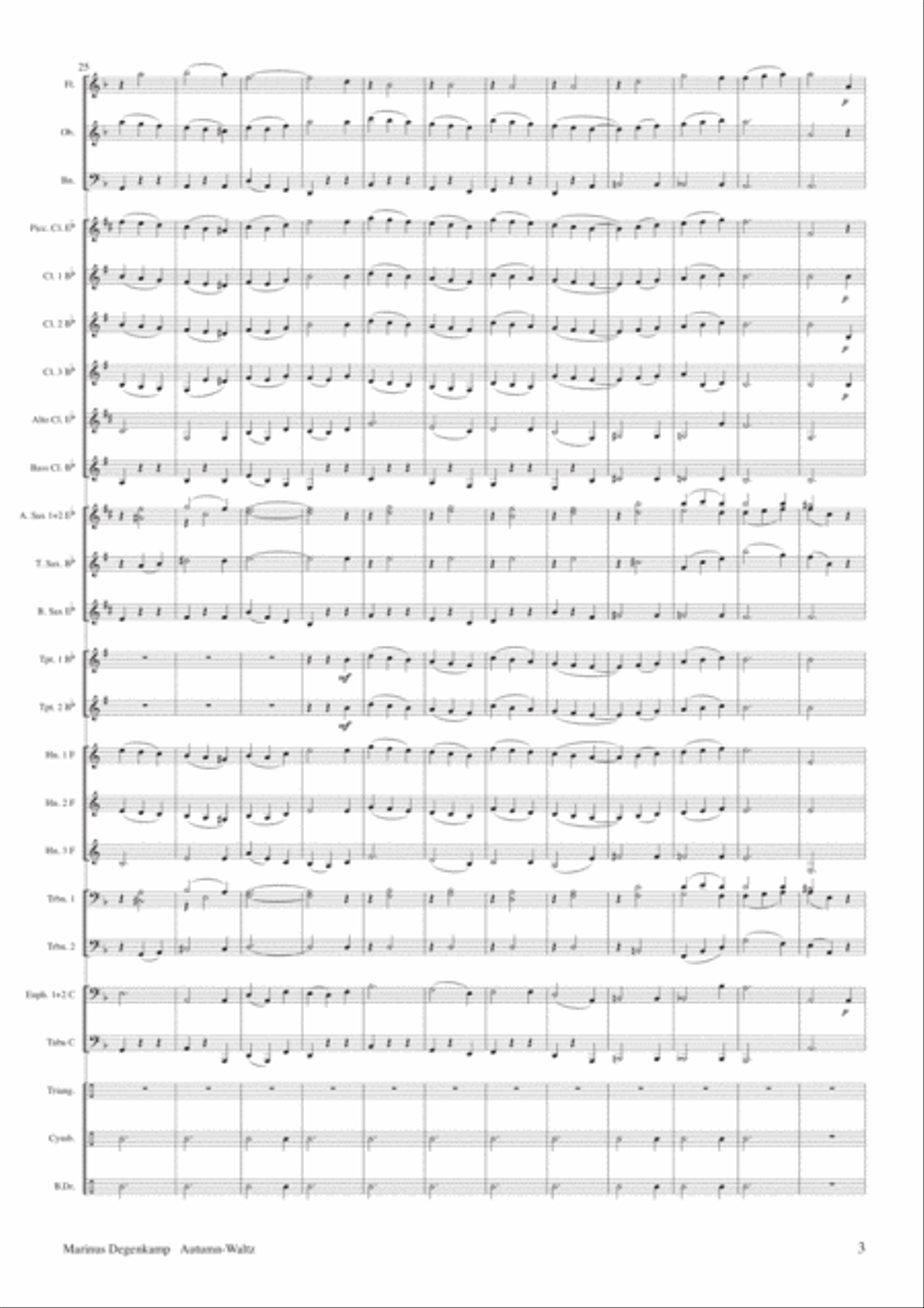 Autumn Waltz for wind band Concert Band scores gallery preview page 5