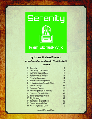 Book cover for Serenity Organ Book