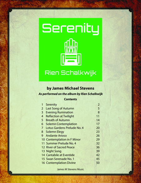 Serenity Organ Book image number null