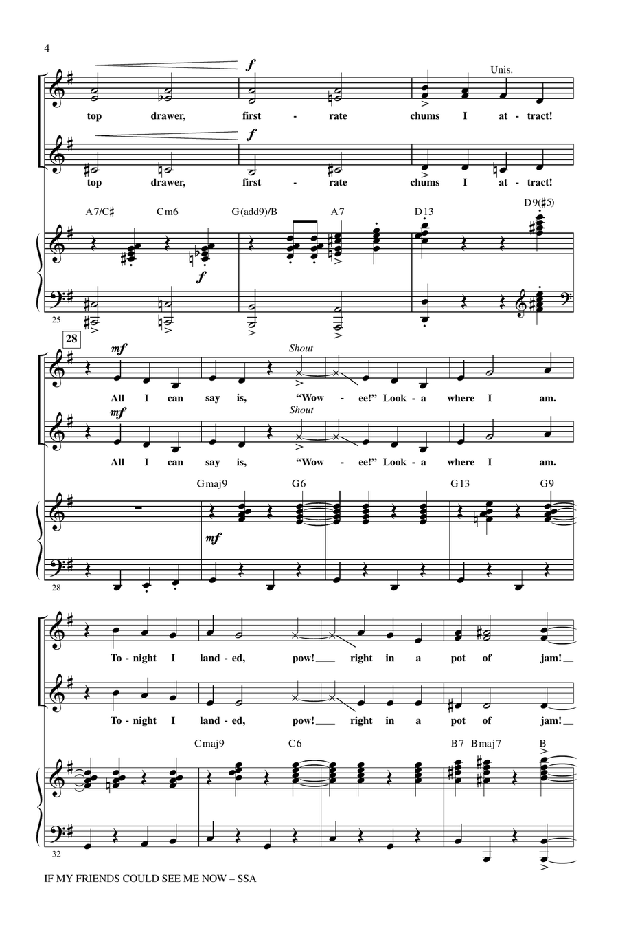 If My Friends Could See Me Now (from Sweet Charity) SSA scores gallery preview page 3