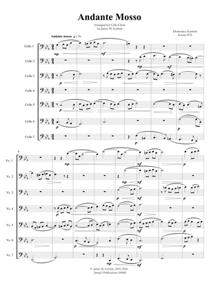 Book cover for Scarlatti: Andante mosso for Cello Choir