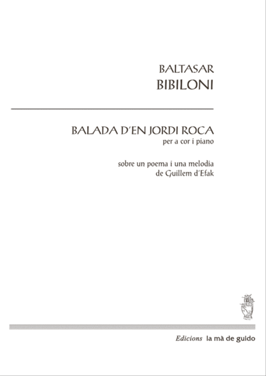 Balada d'en Jordi Roca Balada d'en Jordi Roca 4-Part scores gallery preview page 1