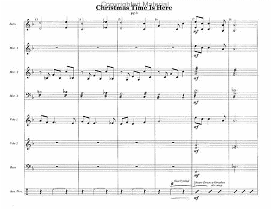 Christmas Time Is Here Christmas Time Is Here Percussion Ensemble scores gallery preview page 4