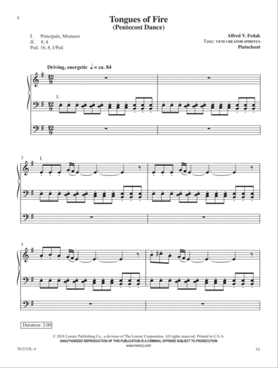 Tongues of Fire Tongues of Fire Organ Solo scores gallery preview page 3