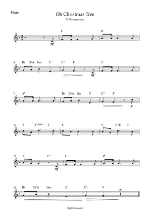 Oh Christmas Tree (O Tennenbaun) - Flute