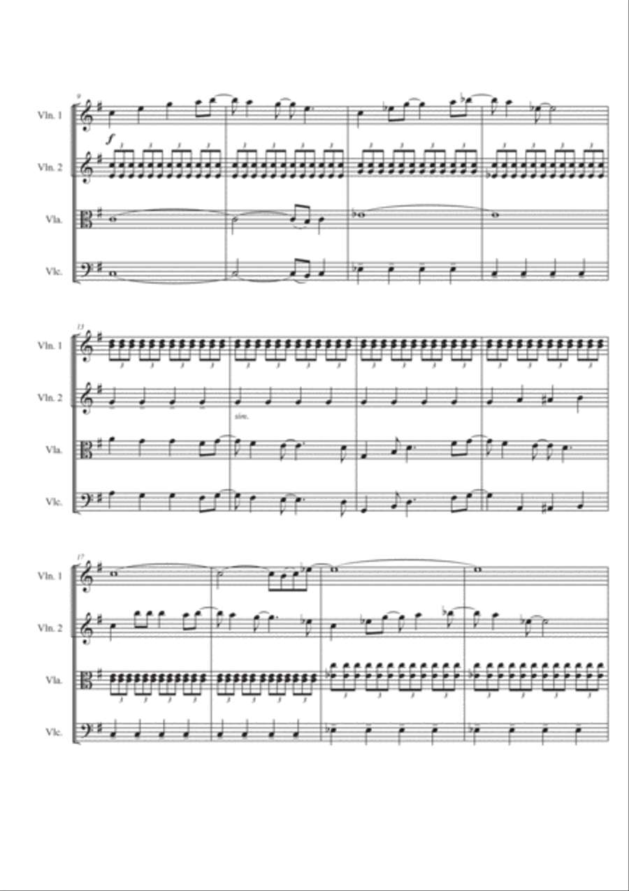 All I Want For Christmas Is You String Quartet scores gallery preview page 2
